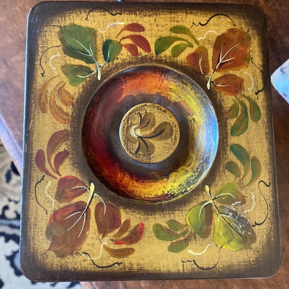 Vintage John Dunn hand sign folk art wood box - Picture 6 of 7